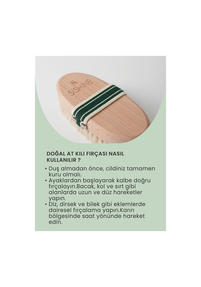 At Kılı Vücut Fırçası %100 Doğal Saklama Kesesi Hediyeli