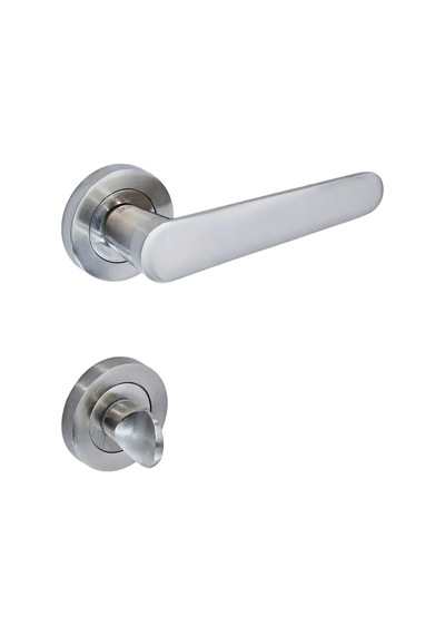 Sese Ada Modeli Rozetli Wc Kapı Kolu Inox Renk 200-204r-02-53