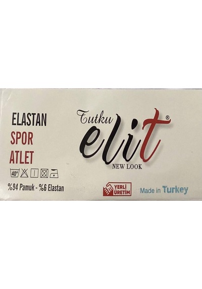 Tutku Elit Erkek Likralı Spor Askılı Atlet 1304 - 12 Adet 001