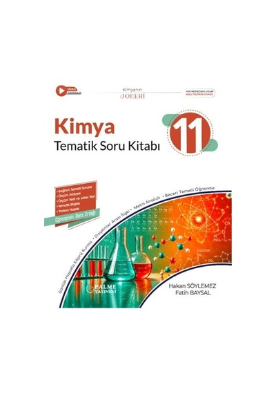 11. Sınıf Kimya Joker Tematik Soru Kitabı Palme Yayınları