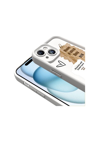 Apple İphone 15 Uyumlu Renkli Tasarımlı Kamera Korumalı Baskılı Kılıf