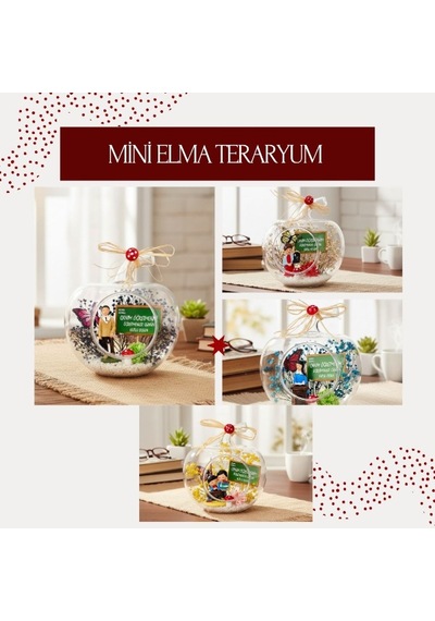 Mini Elma Teraryum - Öğretmenler Günü Hediyesi