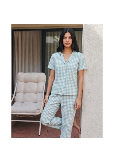Fit Women Viskon Karışım Homewear Su Yeşili Pijama Takımı