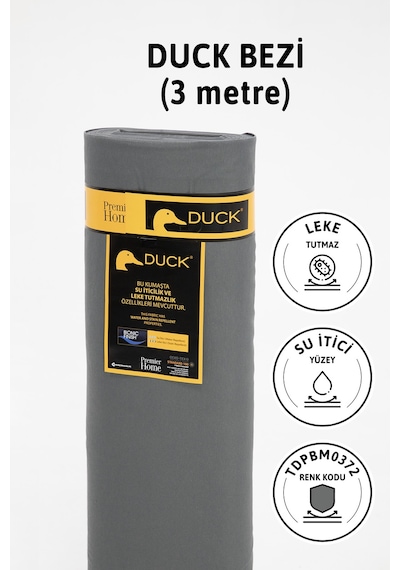 Premier Metrelik Duck Keten Kumaş Su İtici Bez 3 Metre Tdpbm0372 Antrasit