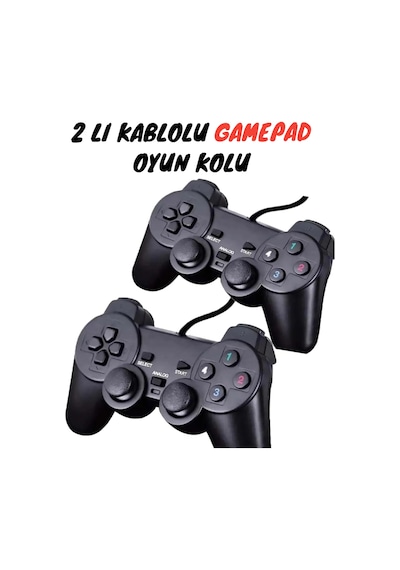 2li Kablolu Oyun Kolu Gamepad Pc Uyumlu Joystick