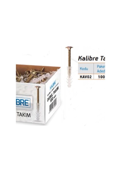 Made Kalibre Dübel Pul Başlı Vidalı 100 Adet