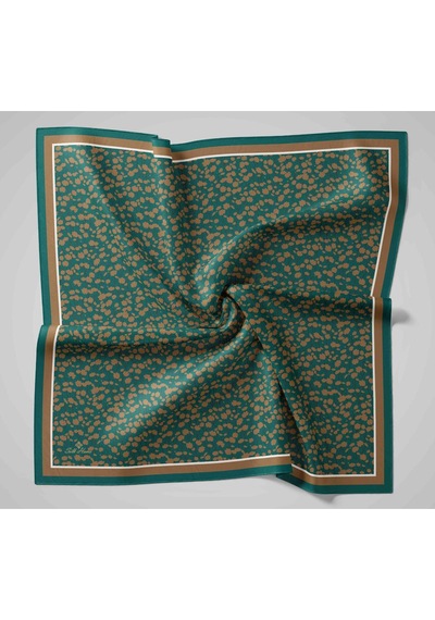 Silk Home Aura Eşarp 140005-13 Zümrüt Yeşili, Sütlü Kahve, Beyaz