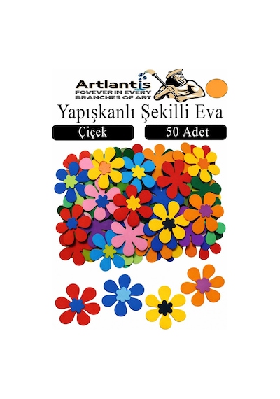 Şekilli Eva Yapışkanlı 50 Li 1 Paket Kendinden Yapışkanlı Eva Sticker Okul Öncesi Kreş Ana Sınıfı Etkinlik Proje Turuncu