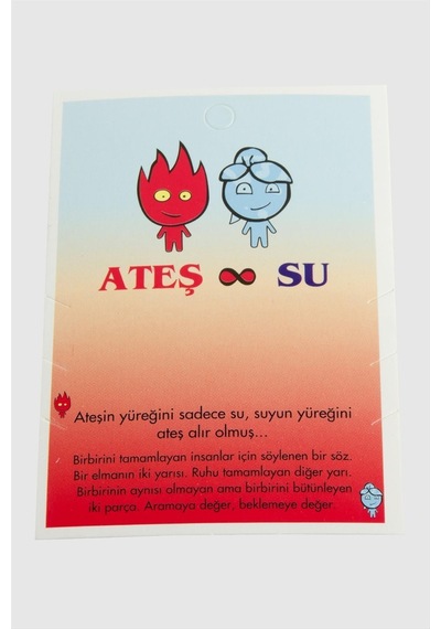 Ateş Su Bileklik Kartı 100 Adet