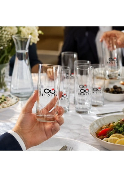 Logonuza Özel 12 Adet Paşabahçe 200 Cc Baskılı Rakı Bardağı Kurumsal Hediye Seti Çok Renkli