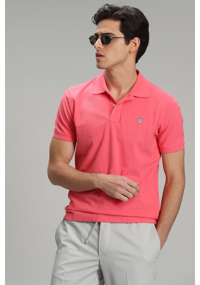 Lufian Erkek Laon Spor Polo Yaka T-Shirt 627111040091 Şeker Pembe Açık Pembe