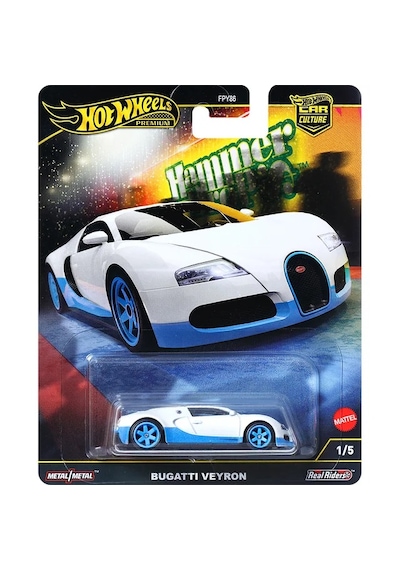 Hot Wheels Premium Car Culture - Bugatti Veyron - Mavi 1/64