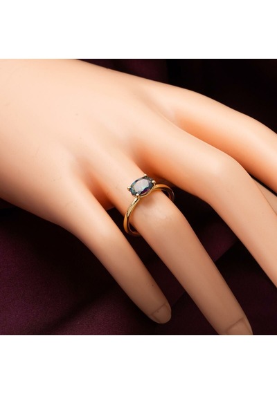 Bilezikci 14 Ayar Mistik Topaz Taşlı Altın Yüzük Yzsky14k28978