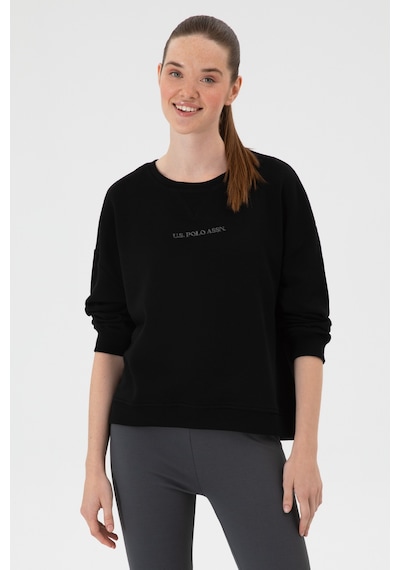 U.S. Polo Assn. Kadın Siyah Bisiklet Yaka Sweathırt 50313562-VR046
