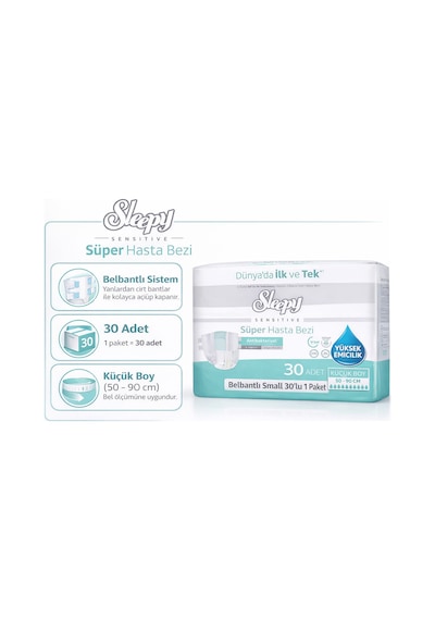 Sleepy Hasta Bezi Small S Beden 30'lu Paket Yetişkin Hasta Bezi