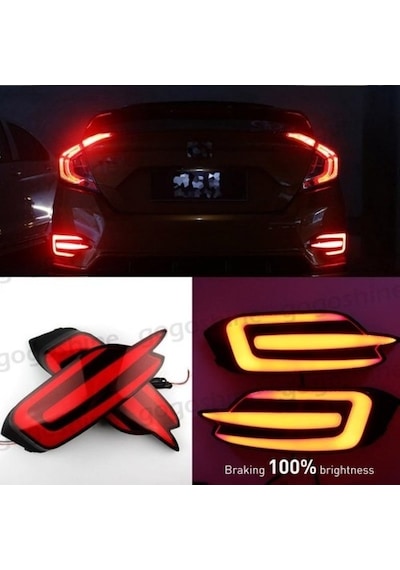 Space Honda Civic Fc5 E Dizayn Arka Sis Reflektör Civic Fc 5 E Dizayn Arka Sis Sağ Sol