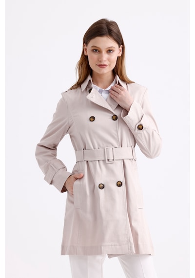 Pastelastore Esnek Pamuk Gabardin Kısa 80cm Omuz Apoletli Kemerli Kadın Trençkot 1120 Taş Rengi Taş Pastelastore Esnek Pamuk Gabardin Kısa 80cm Omuz Apoletli Kemerli Kadın Trençkot 1120 Taş Rengi Taş