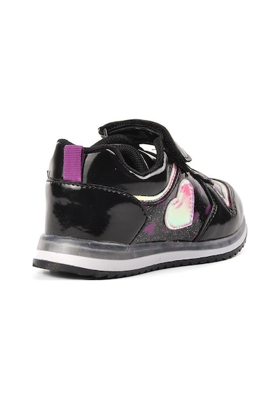 Cool Cool Fuji-p Siyah Cırtlı Kalp Desenli Kız Çocuk Sneaker Siyah