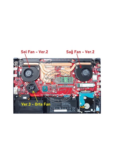 Asus Rog Strix Gl703g, Gl703gm Notebook Cpu Fanı - İşlemci Fanı / Sağ