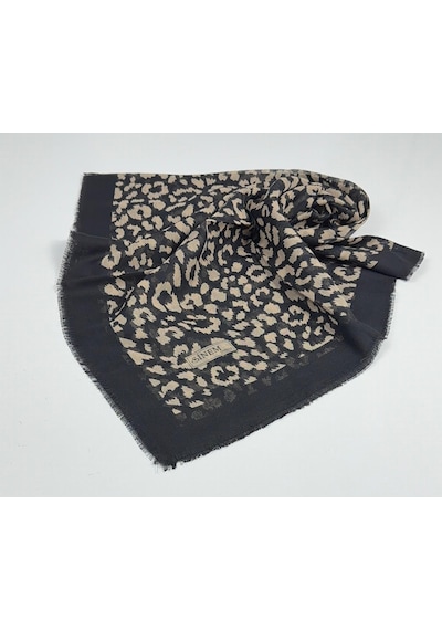 Sinem Emprime Koton Eşarp - Siyah / Karamel-06289 Karamel - Siyah