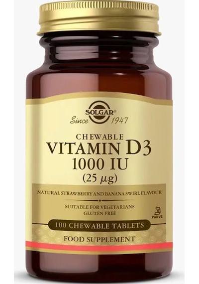 Solgar Vitamin D3 1000 Iu 25 Mcg 100 Yumuşak Kapsül - Dmm00773