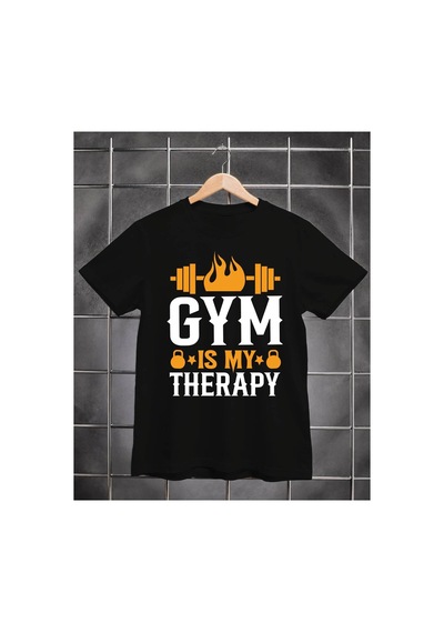Segungear Gymtherapy Erkek Regular Fit Baskılı Spor Tişört Siyah - 933732727 Siyah