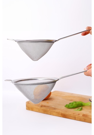 Paslanmaz Çelik Saplı Konik Süzgeç 14 Cm Karışık