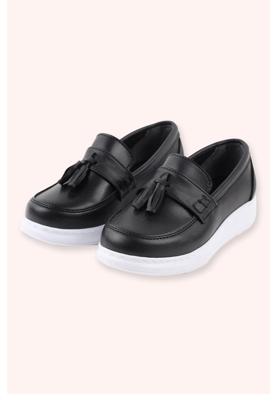 Erkek Çocuk Püskül Detaylı Siyah Sneaker 2512BK10003