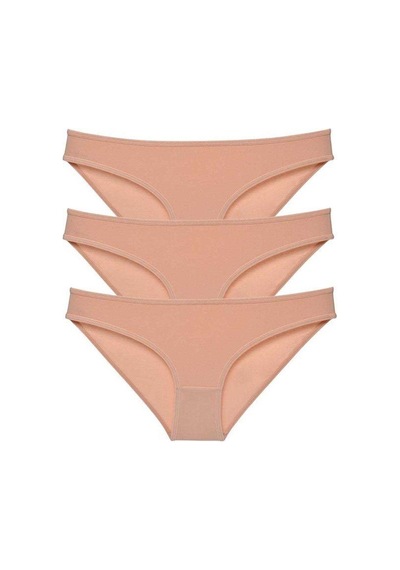 3 Adet Süper Eko Set Likralı Kadın Slip Külot Ten Mudanis Standart