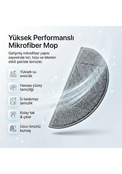 Roborock Saros 20 Sonic İle Uyumlu 2 Ana Fırça 4 Yan Fırça 4 Filtre 4 Mop 1 Deterjan 4 Toz Torbası 8.0