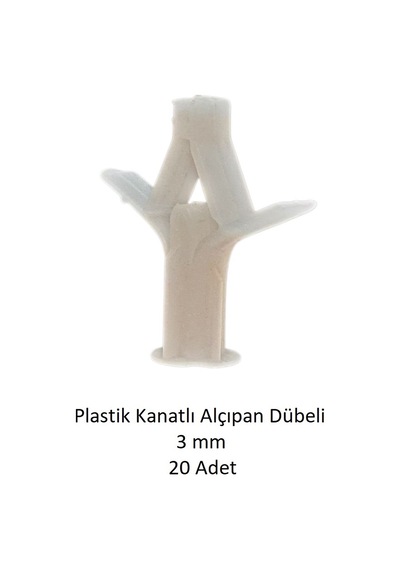 Plastik Kanatlı Alçıpan Dübeli 3 Mm, 20 Adet