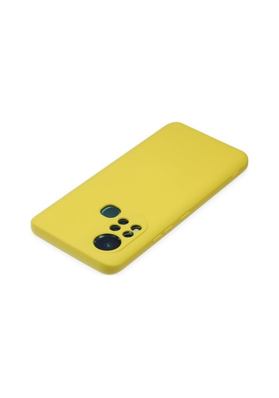 İnfinix Hot 11s Uyumlu Kılıf Nano İçi Kadife Silikon - Sarı