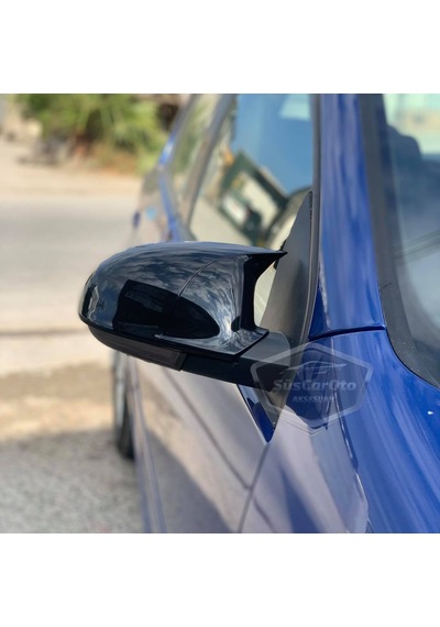ŞüsCarOto Vw Jetta MK5 2005-2010 Batman Yarasa Ayna Kapağı Piano Black ABS (00)