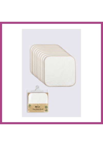 Gees Global Organik 20x20 10'lu Penye Mendil 90102 Ekru Renk: Ekru Gbzs