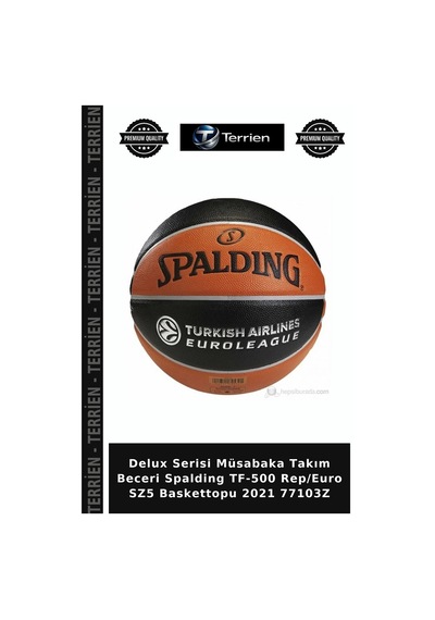 Delux Serisi Müsabaka Takım Beceri Spalding Tf-500 Rep/euro Sz5 Baskettopu 2021 77103z