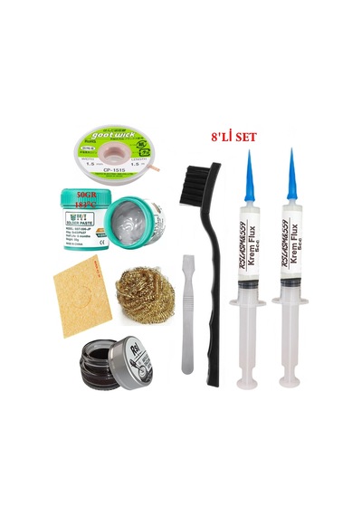 Best Krem Lehim 183 C 50gr Havya Uc Temizleyici Flux Lehim Toplama Cp-1515 Lehim Emme Teli Spatula Seti Tk01