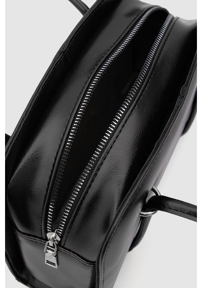 Shule Bags Hansal Metal Detaylı Baget Çanta Siyah Siyah