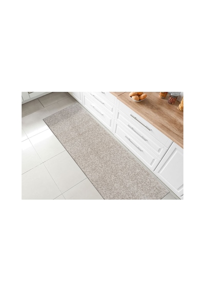 Plato Halı Parantez Saltanat Lüks Oturma Odası, Salon, Antre, Yıkanabilir Polyester Kaymaz Taban Krem Halı