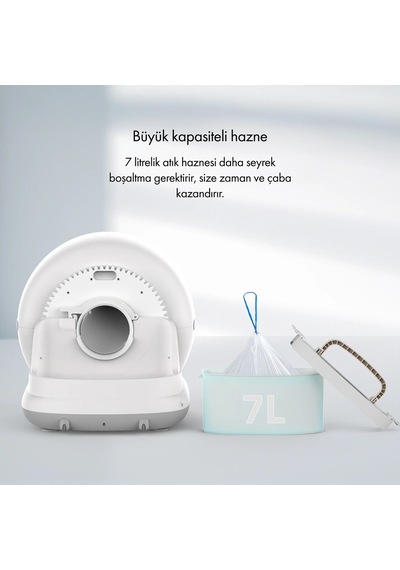 Akıllı Otomatik Kedi Tuvaleti, Mama Kabı Ve Su Pınarı 3'lü Pet Ürünleri Seti