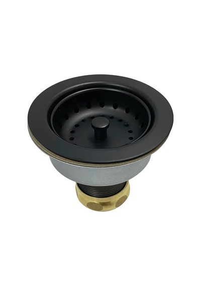 Brass K112mb Tacoma Mutfak Lavabo Sepeti Süzgeç, Mat Siyah 4,44 X 4,44 X 3,81