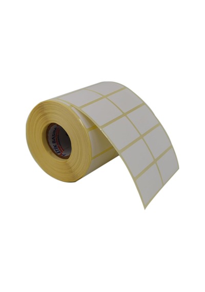 Eko Termal Rulo Etiket, 50mm X 30mm 3000 Adet Yan Yana 2li Sarılmış Rulolar 40mm Kuka Çapı Barkod Yazıcılar İle Uyumludur, Ribon Kullanmadan Yazdırılabilir., Beyaz Diğer