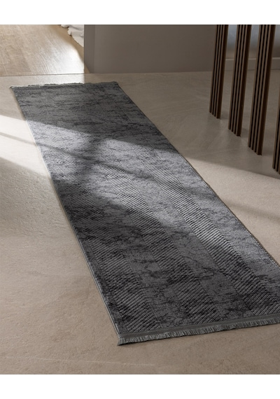 Madame Coco Eze Halı - Antrasit - 80x300 Cm Gri