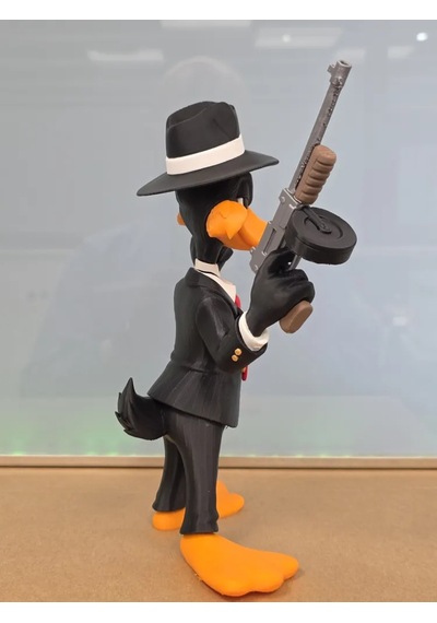 Gangster Duffy Duck Figür 20cm-3d Baskı-kolleksiyonluk Biblo