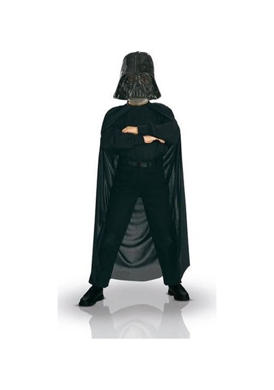 Çocuk Boy Yıldız Savaşları Darth Vader Maskesi Ve 90 Cm Pelerin Seti Siyah Çok Renkli