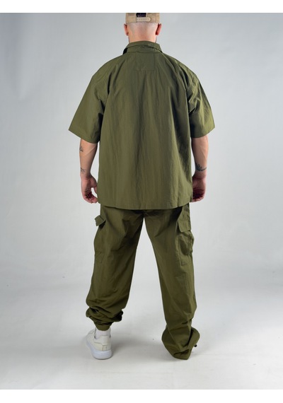 Haki Oversize Erkek Paraşüt Takım Coc3082