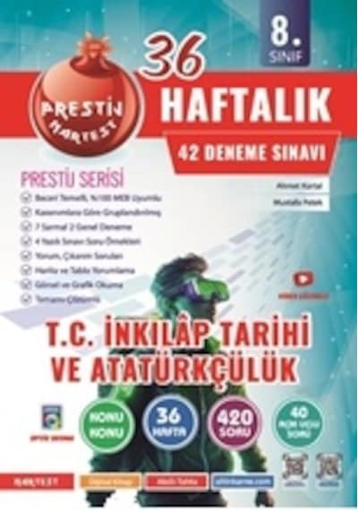 8. Sınıf Haftalık T.c. İnkılâp Tarihi Ve Atatürkçülük 42 Deneme + 4 Yazılı Sınavı