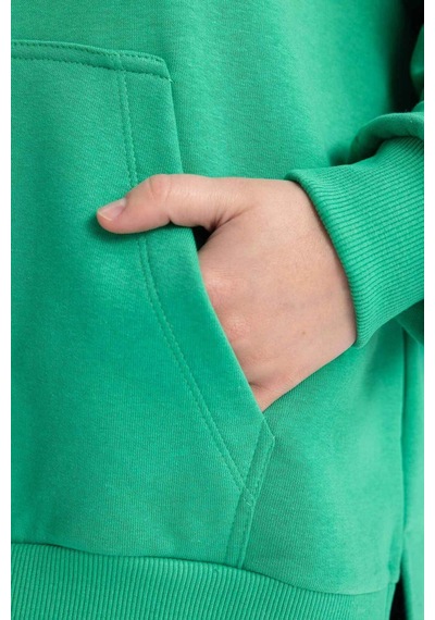 Defacto Oversize Geniş Kalıp Polo Yaka Sweatshirt B7834axnsgn48 Yeşil