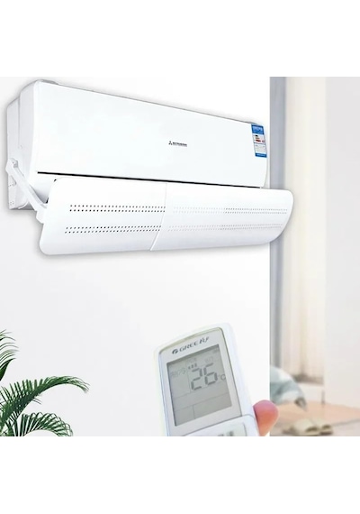 Ayrex Ayarlanabilir Klima Hava Yönlendirici 58-105 Cm Split Klima Hava Deflektörü, Delikli Siperlik, Klima Çarpm