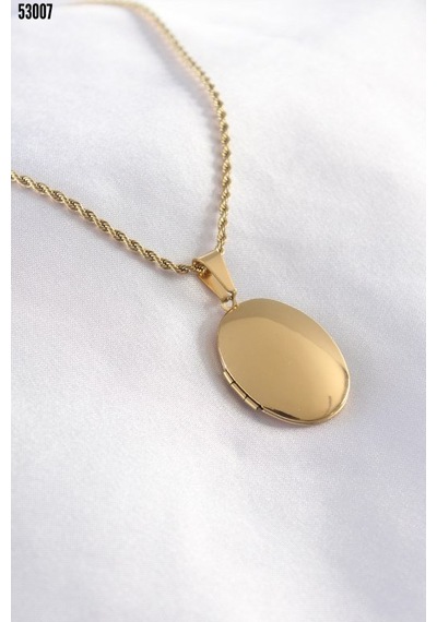 Oval Şeklinde Kapaklı 316l Paslanmaz Çelik Gold Renk Resim Konula Çok Renkli