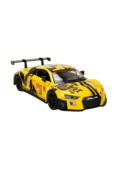 1:32 Sesli Ve Işıklı Rmz Hobby Bruce Lee Serisi Die Cast Çek Bırak Model Araba - Sarı Audi R8 Lms Br
